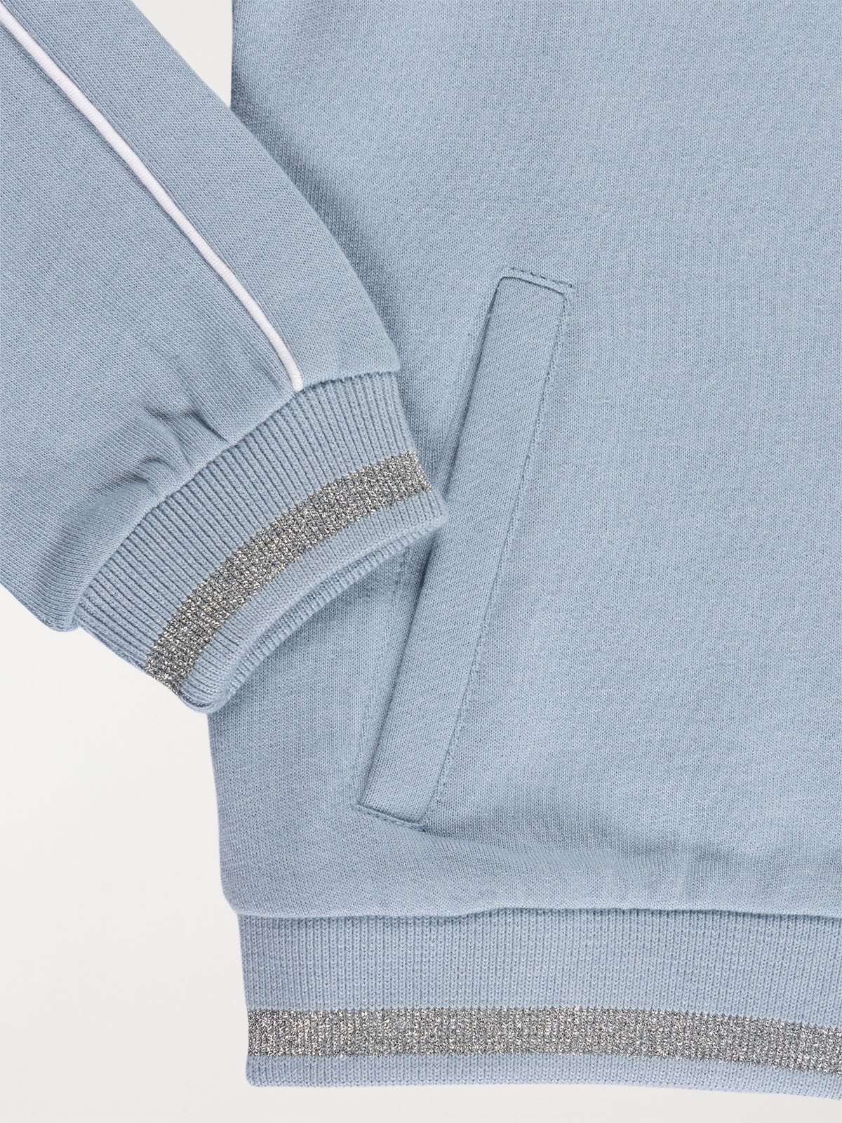 Sweat zippé bleu givré fille (4-12A)