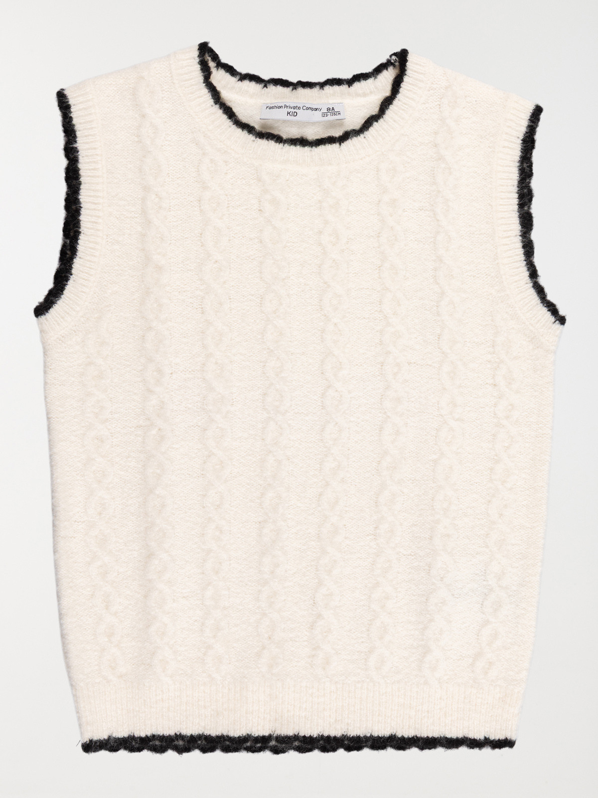 Pull sans manches écru fille (3-12A)