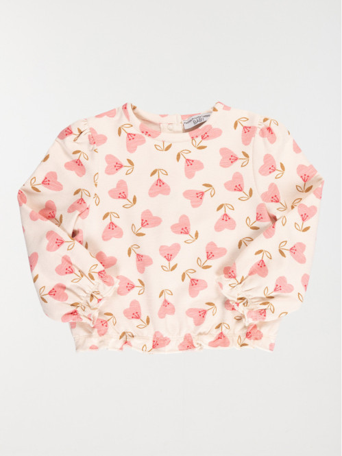 Sweat imprimé fleur fille (3-36M)