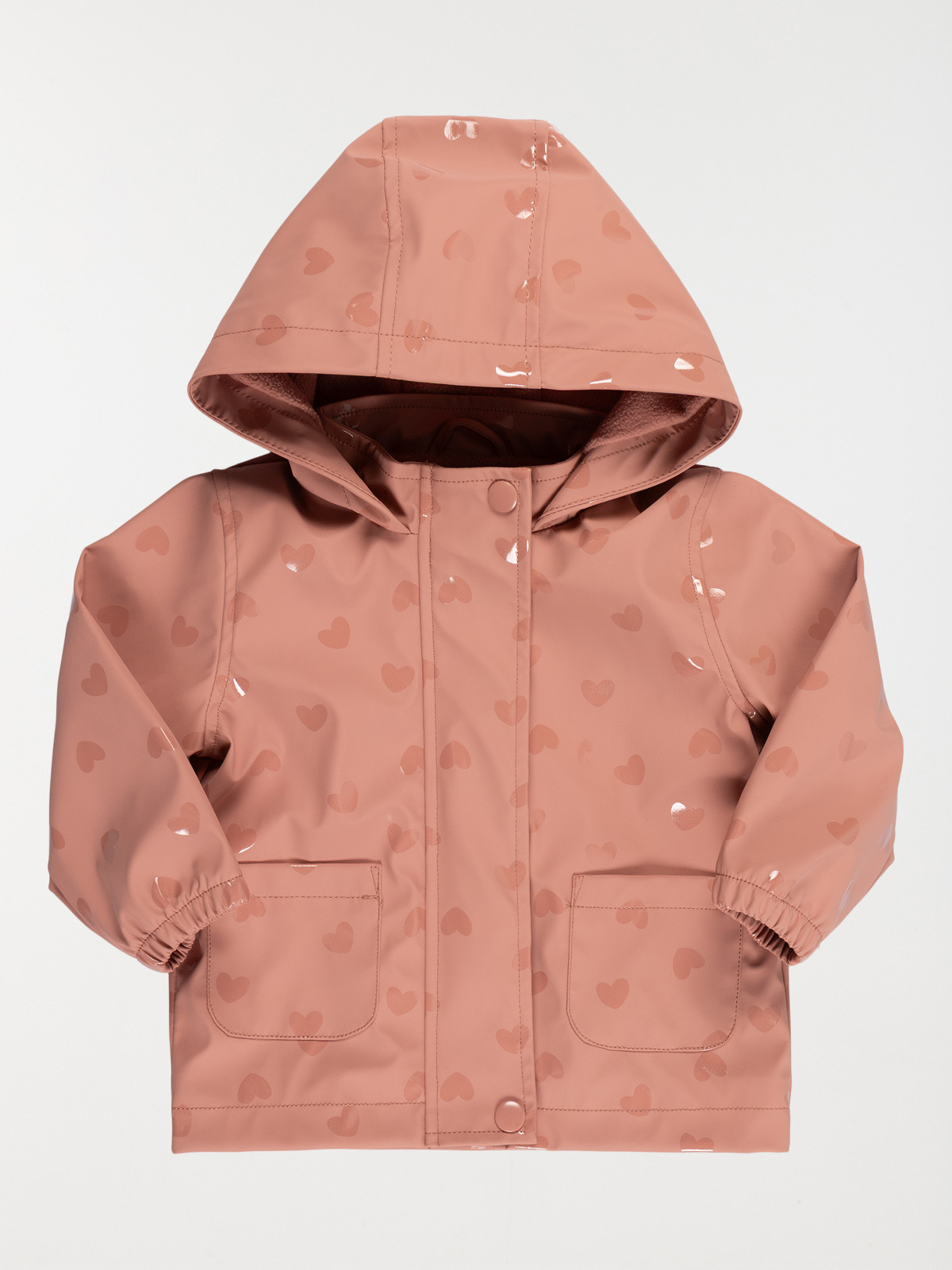 Manteau ciré à capuche fille (6-36M)