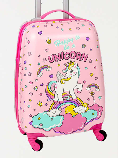 Valise à roulettes motif licorne fille Valise à roulettes motif licorne fille