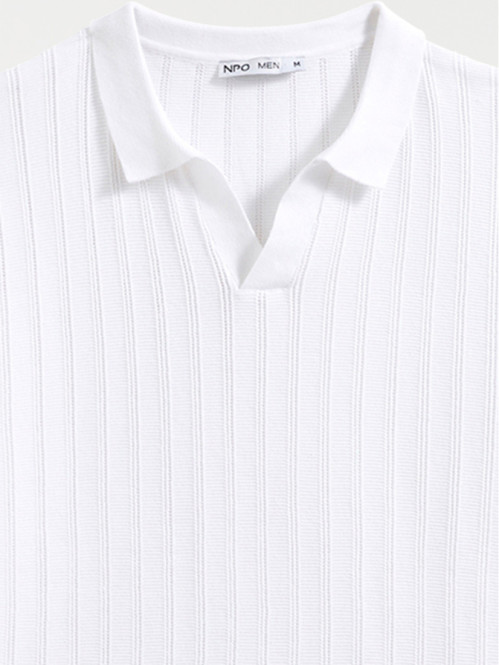 Polo blanc homme