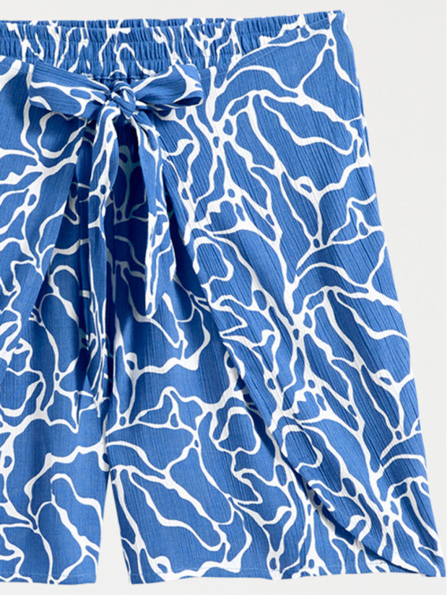 Short fluide imprimé pans à...