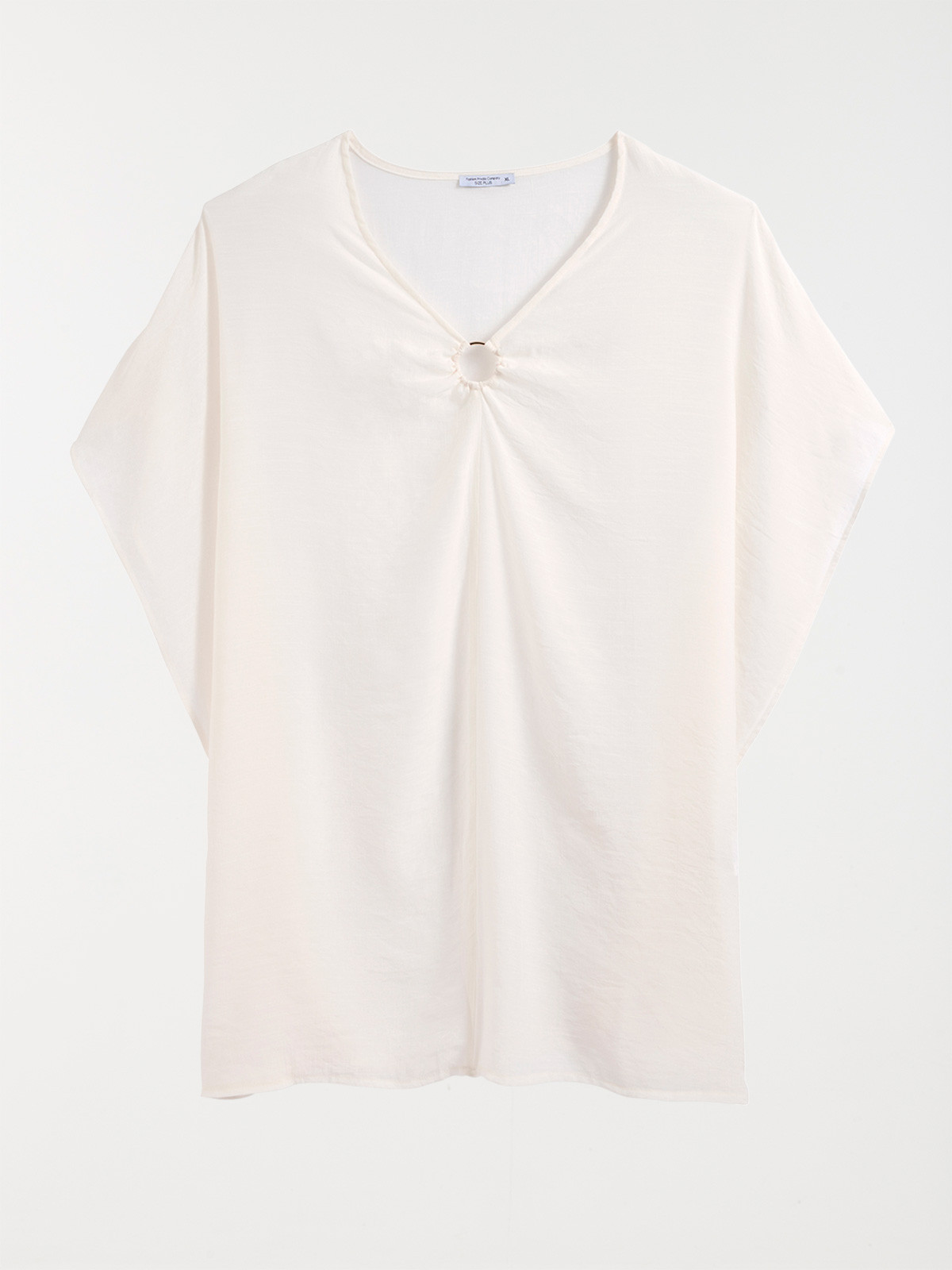 Robe plage écru grande taille femme