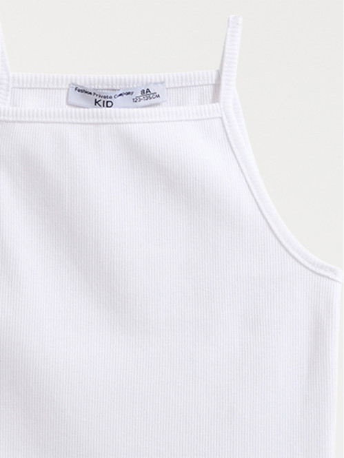 Débardeur blanc côtelé...