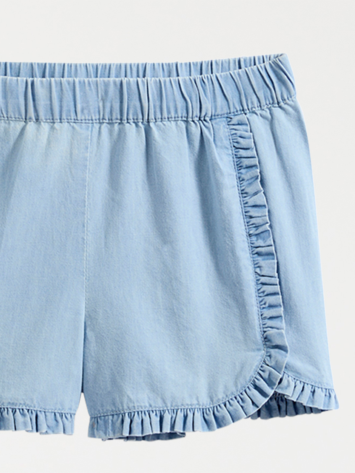Short denim léger volants fille (3-12A)