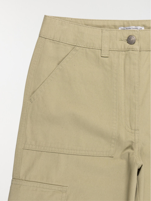 Pantalon fille cargo kaki...