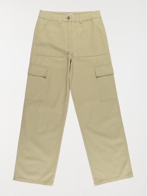 Pantalon fille cargo kaki clair (XXS-M)