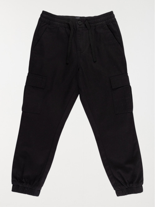 Pantalon cargo noir garçon (3-12A)