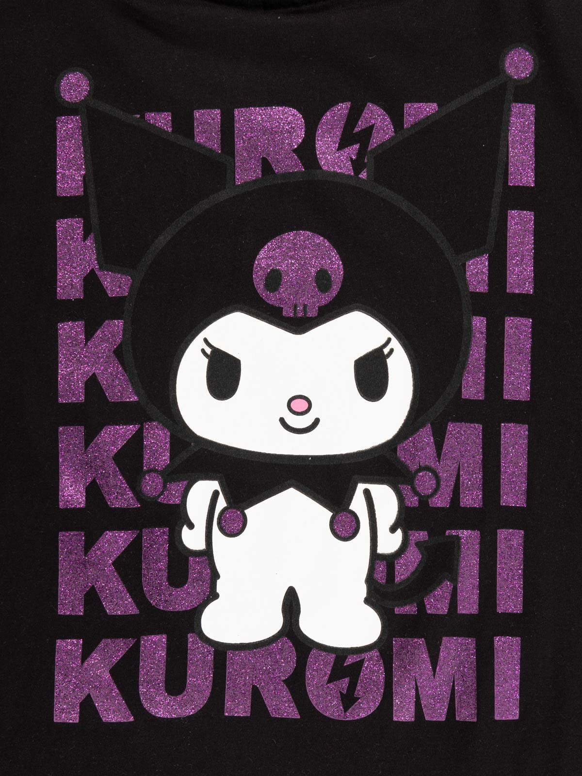 Tee-shirt Kuromi fille noir (XXS-M) Tee-shirt Kuromi fille noir (XXS-M)