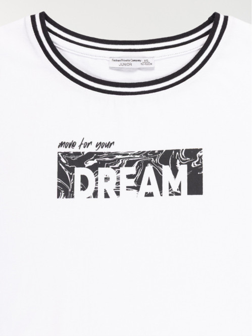 Tee-shirt blanc dream fille...