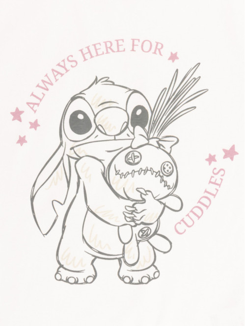 Tee-shirt Stitch fille écru...