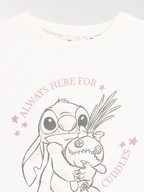 Tee-shirt Stitch fille écru...