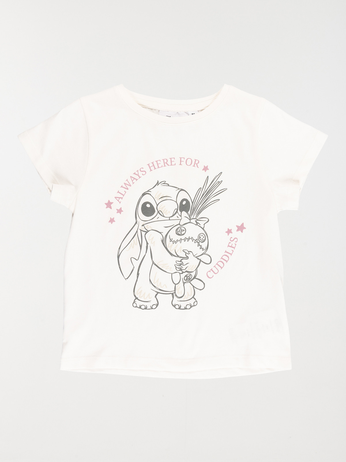 Tee-shirt Stitch fille écru (3-12A)