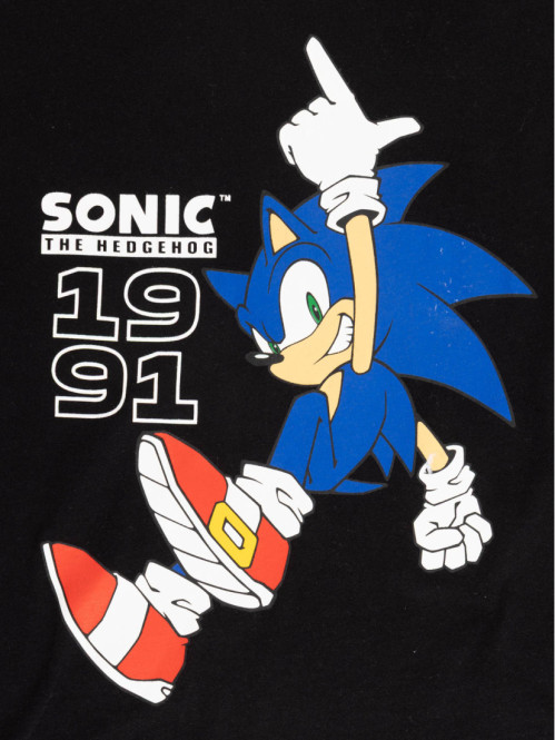 Tee-shirt Sonic garçon noir...