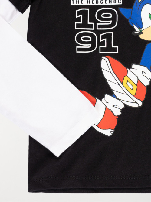 Tee-shirt Sonic garçon noir...