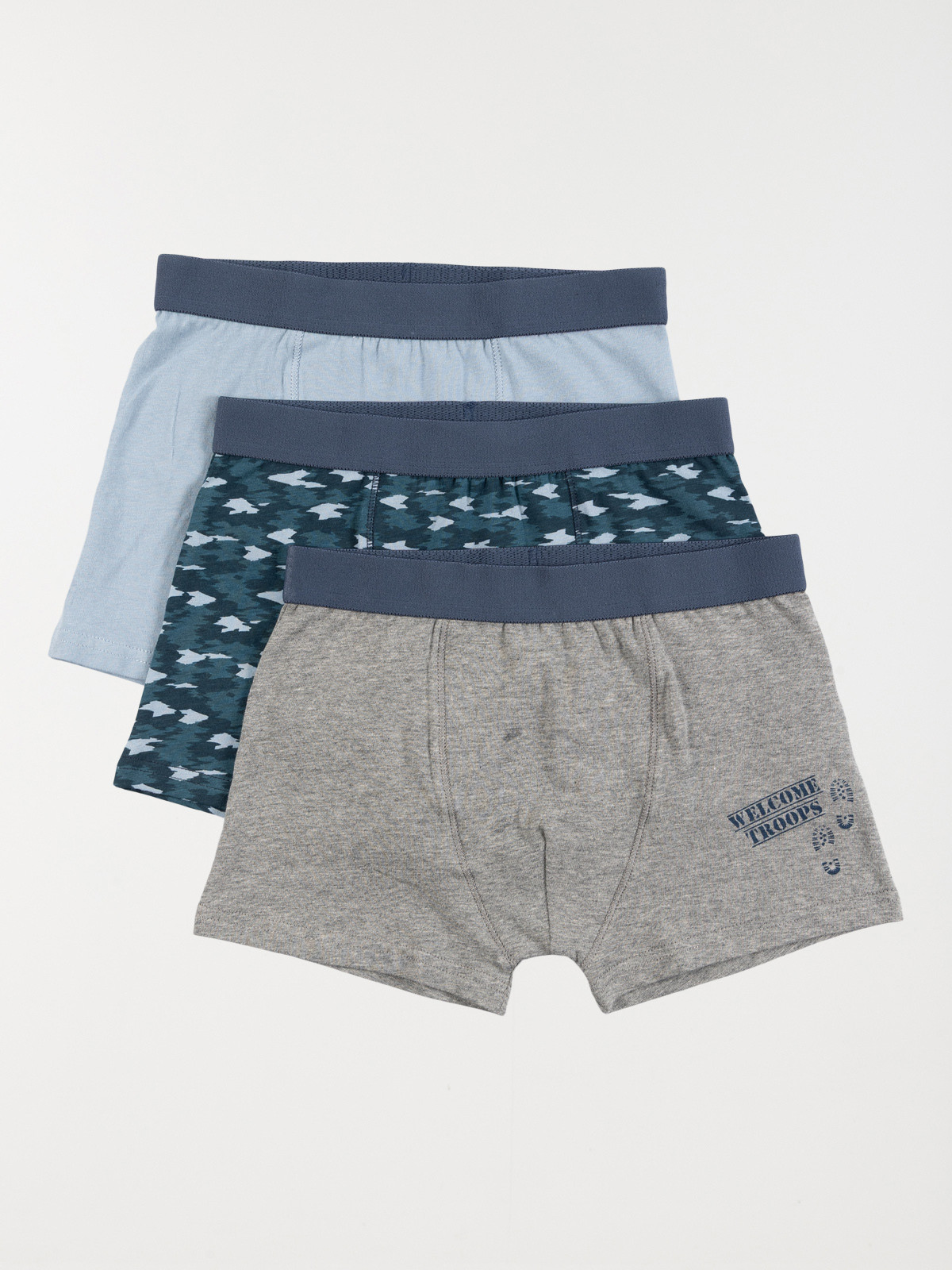 Lot de 3 boxers camouflage garçon