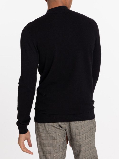 Pull homme col montant noir homme Pull homme col montant noir homme