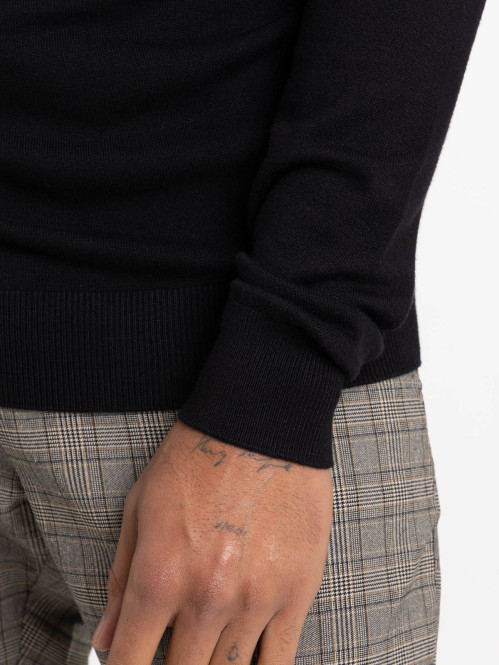 Pull homme col montant noir homme Pull homme col montant noir homme