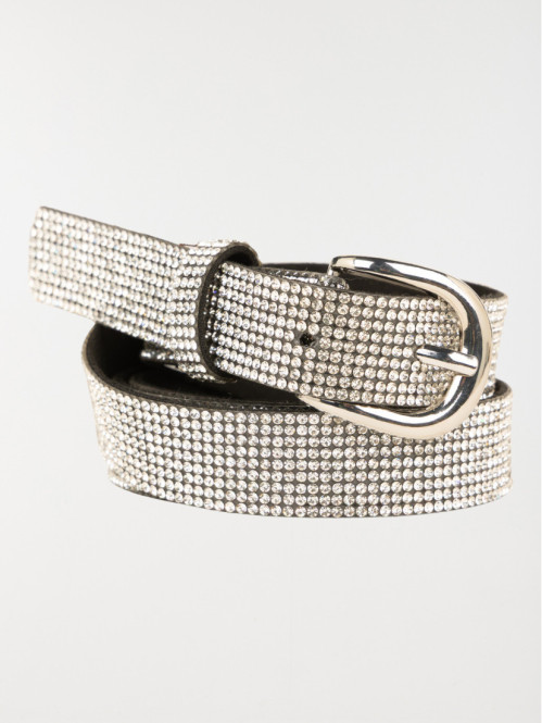 Ceinture strass argentée femme
