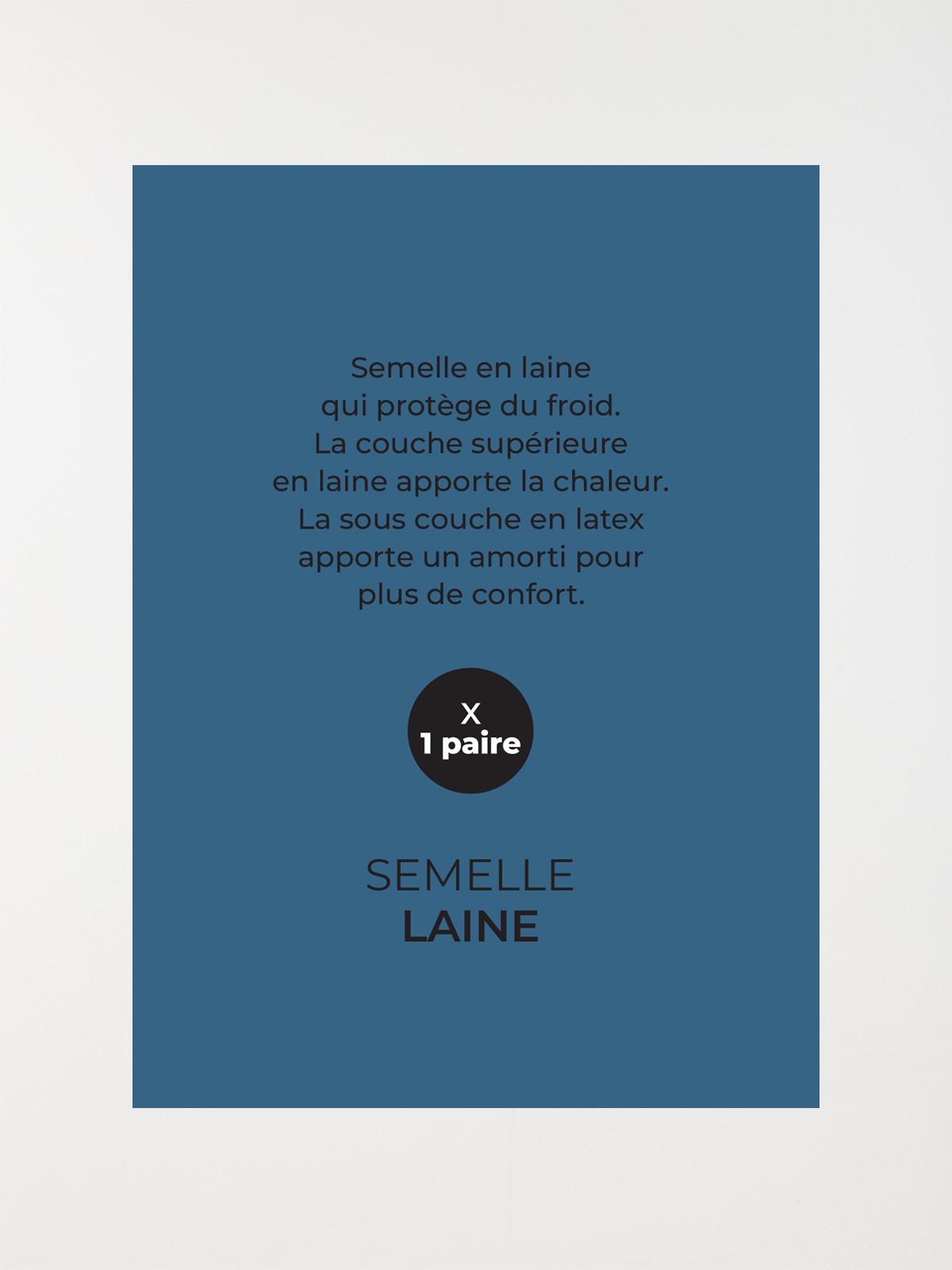 Semelle en laine chaude (36-45)