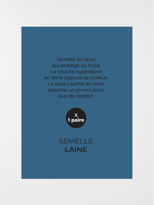 Semelle en laine chaude (36-45)