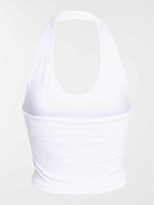 Débardeur dos nu blanc femme