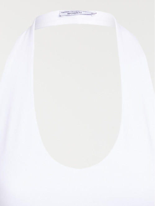 Débardeur dos nu blanc femme