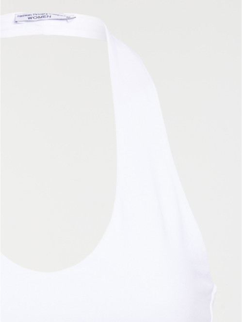 Débardeur dos nu blanc femme