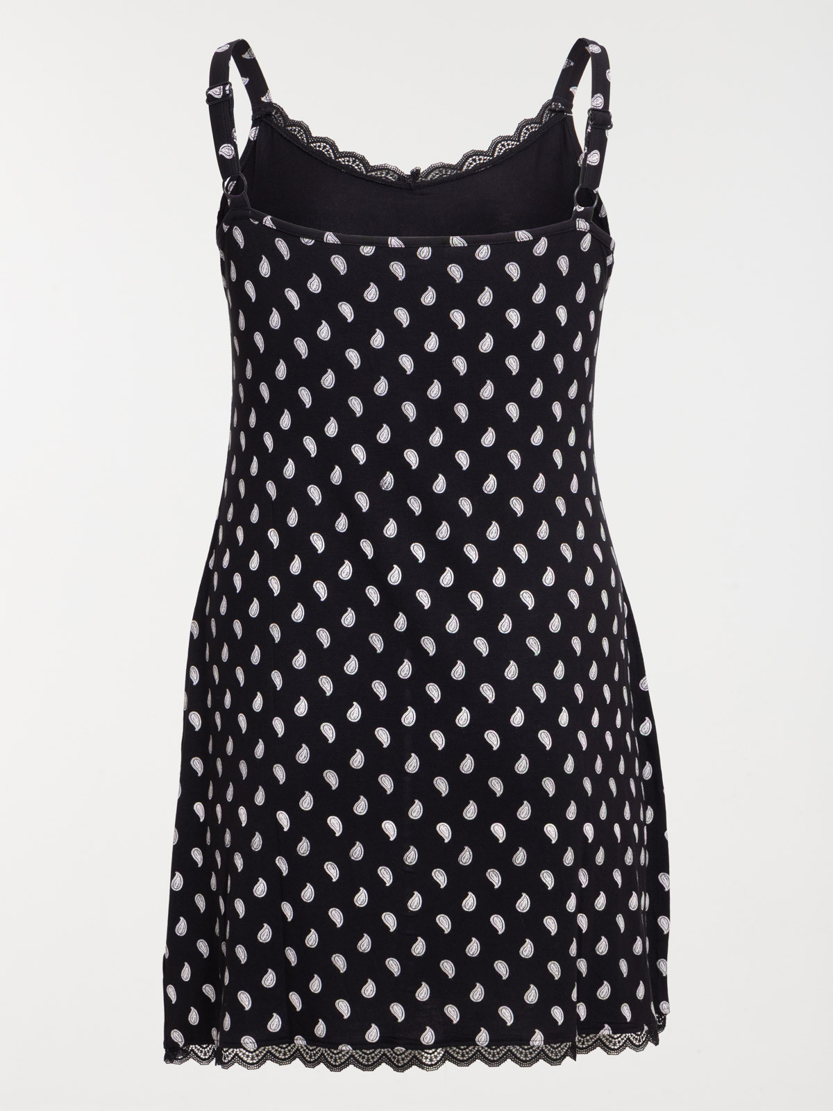 Nuisette noire motif grande taille femme Nuisette noire motif grande taille femme