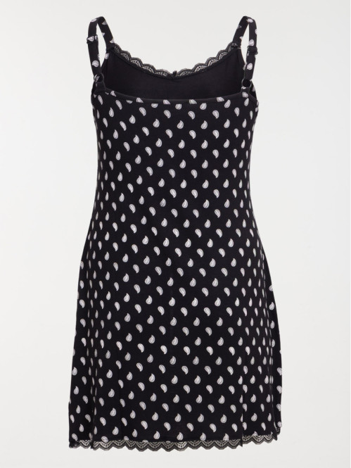 Nuisette noire motif grande...