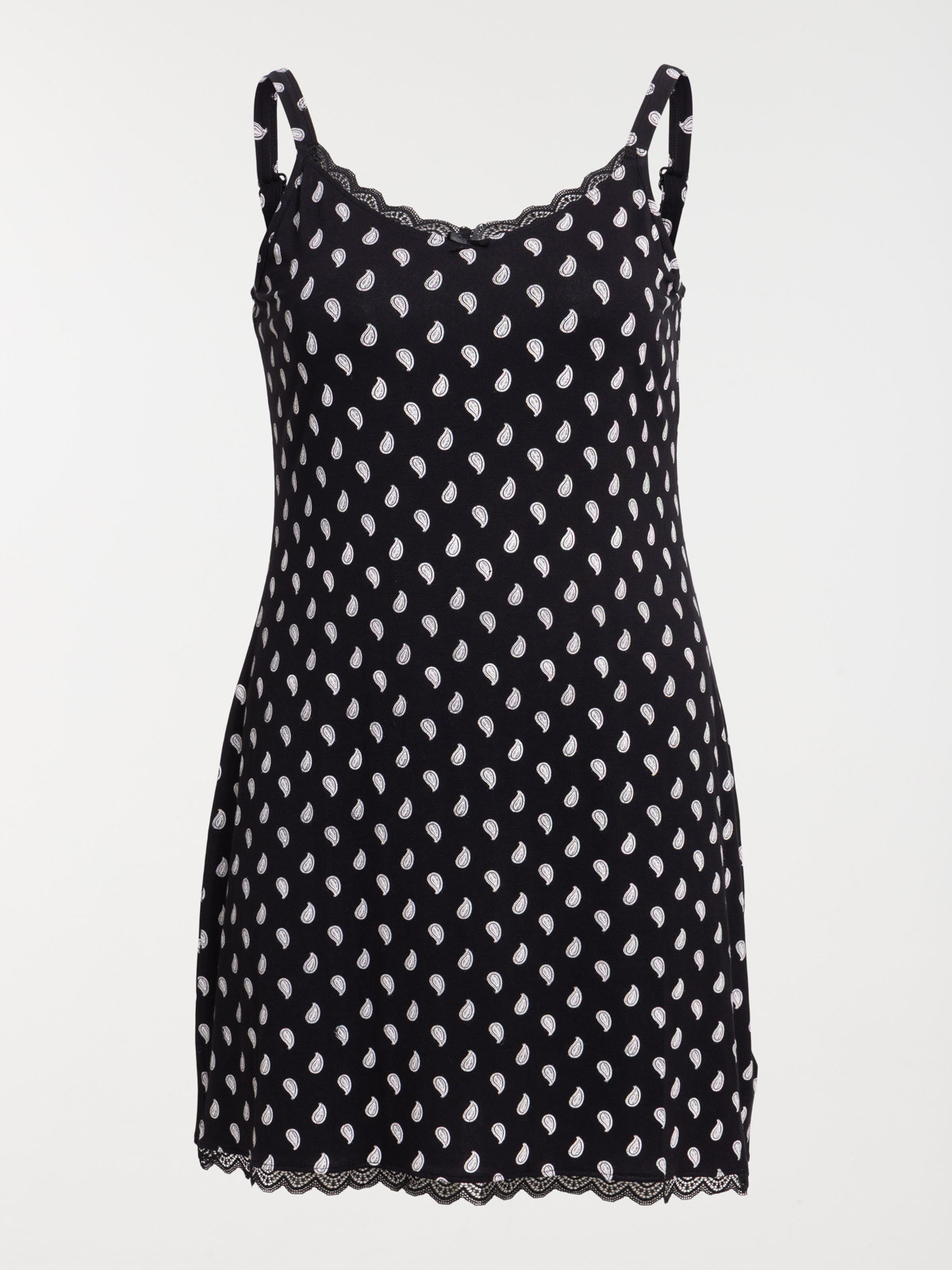 Nuisette noire motif grande taille femme