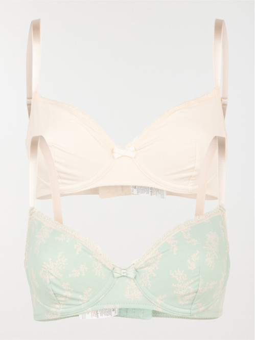 Lot de 2 soutiens-gorge femme (85B-95E)