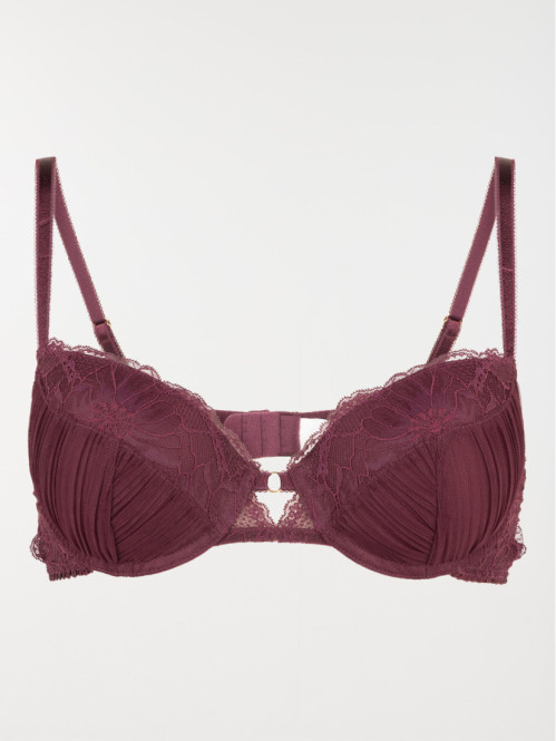 Soutien-gorge lie de vin femme (85B-95E)
