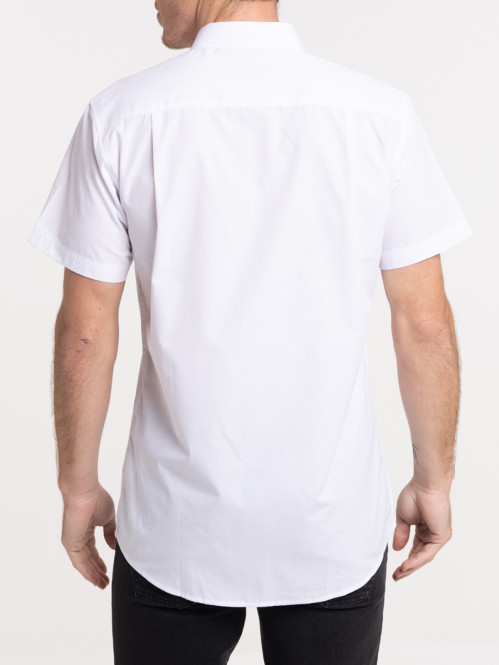 Chemisette unie blanche homme