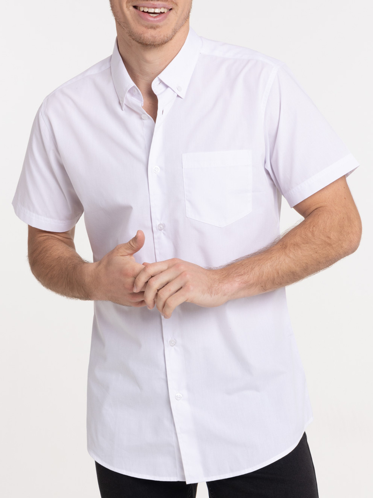 Chemisette unie blanche homme Chemisette unie blanche homme