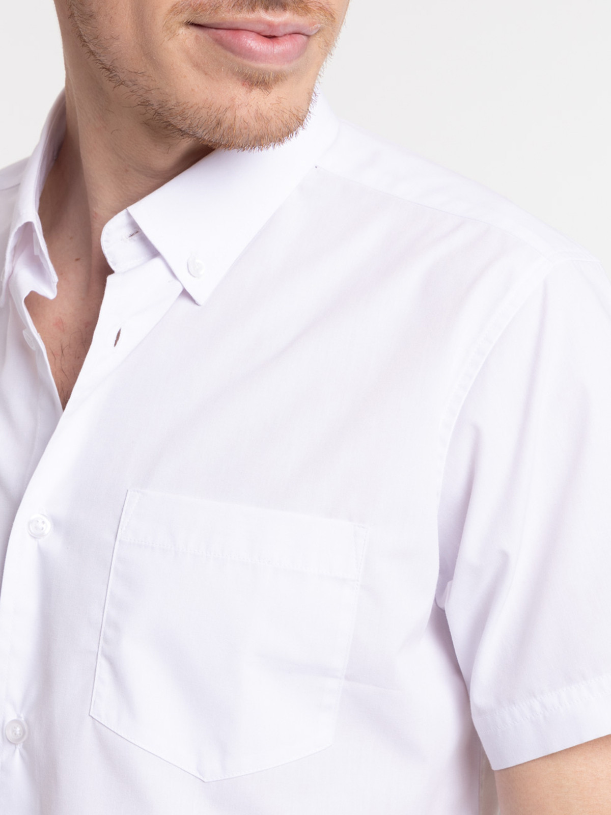 Chemisette unie blanche homme Chemisette unie blanche homme