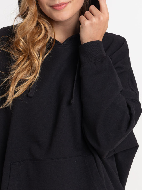 Sweat à capuche noir femme Sweat à capuche noir femme