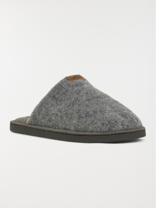 Chaussons mules gris homme...