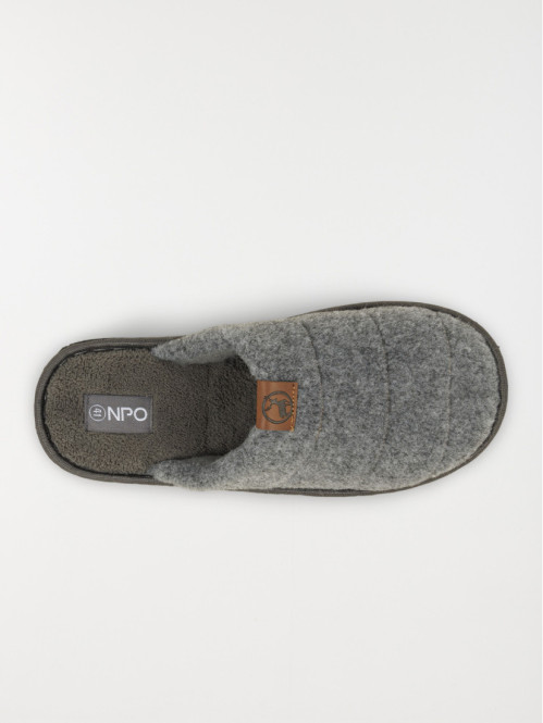 Chaussons mules gris homme...