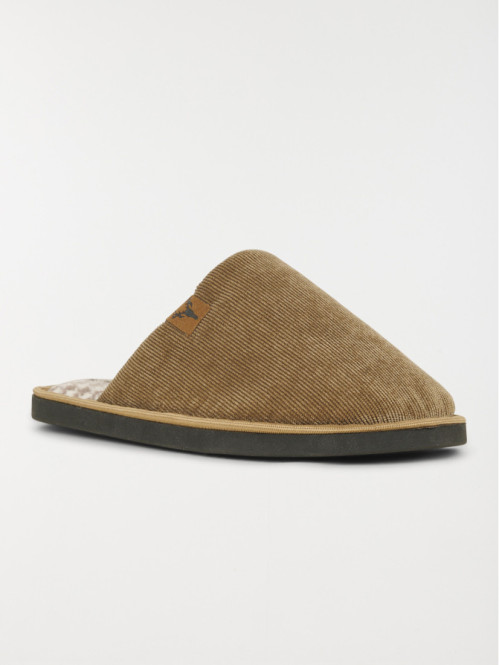 Chaussons mules marrons...