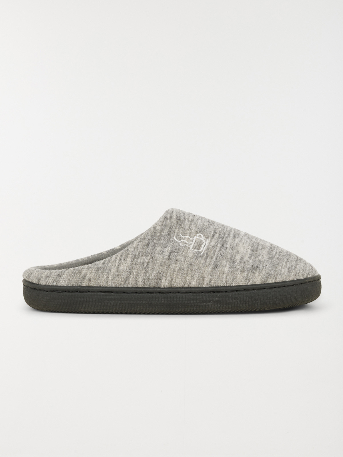 Chausson brodé homme gris (41-46)