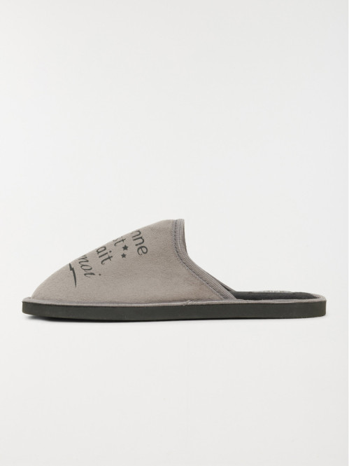 Chaussons gris messages...