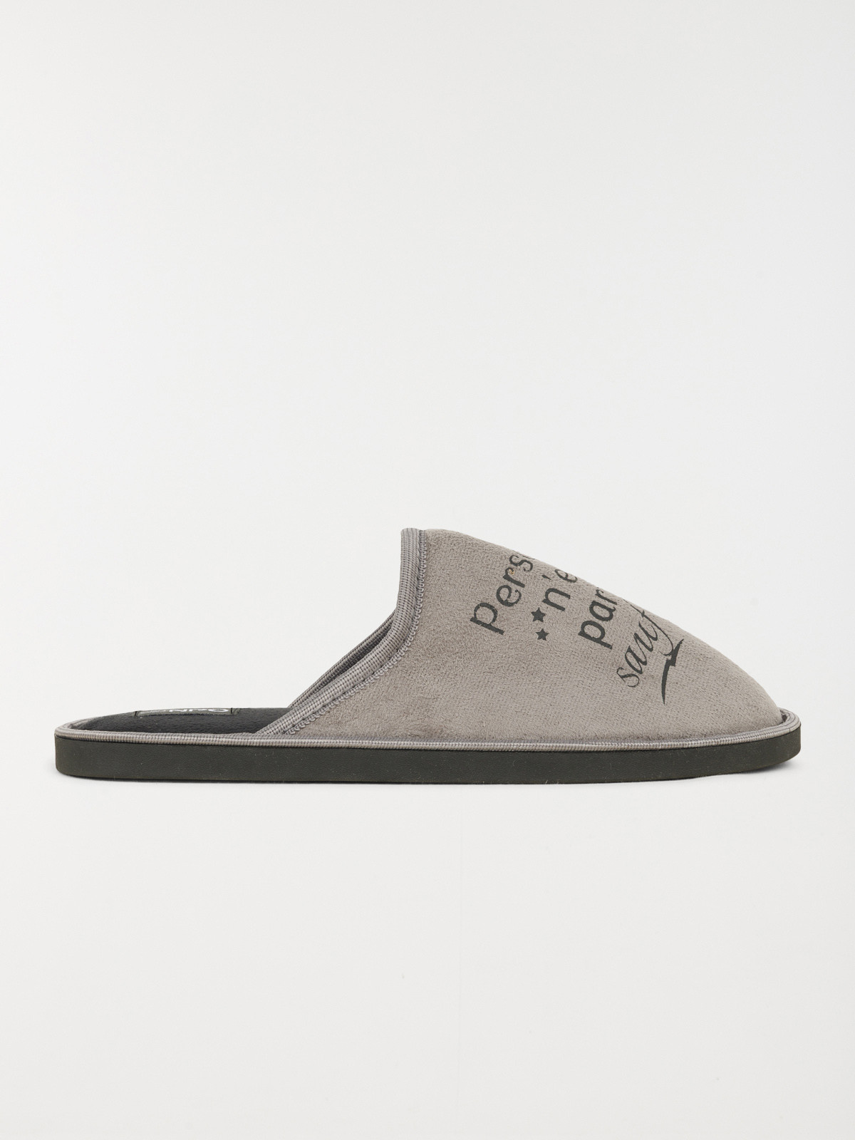 Chaussons gris messages homme (40-46)