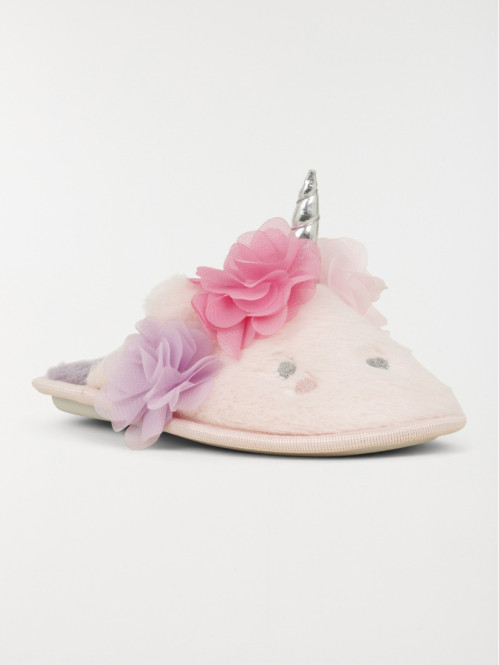 Chausson licorne rose fille...