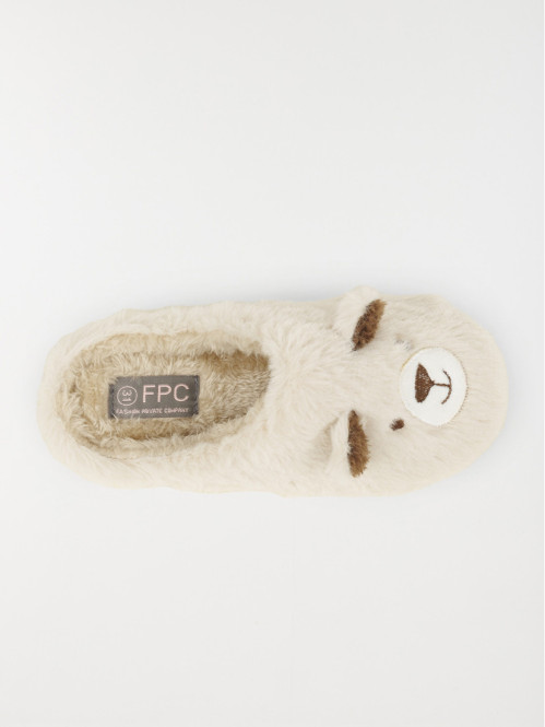 Chausson ourson fille beige...