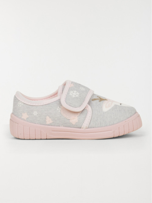 Chausson cerf gris fille (24-30)