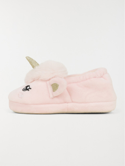 Chausson rose licorne 3D...