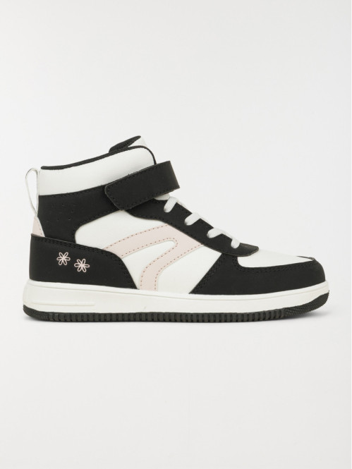 Baskets montantes fleurs fille (31-36)