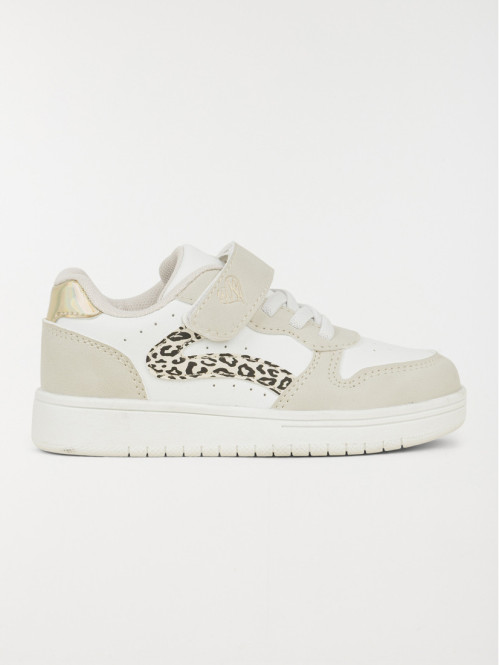Basket beige léopard fille (24-30)